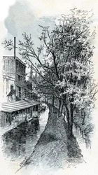 Ansicht der beiden Bievre-Flüsse vom Boulevard d