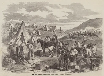 Das Lager der 10. Husaren auf der Krim