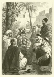Der arabische Geschichtenerzähler (Gravur)