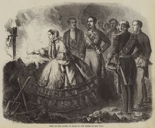 Besuch der Königin von Spanien in den Minen von San Juan