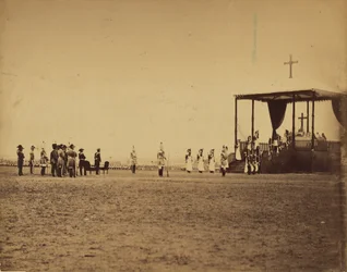 [Militärmesse im Camp de Chalons in Anwesenheit des Kaisers]
