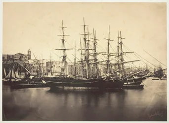 Schiffe im Hafen von Sète, 1857