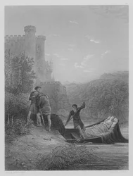 Torre und Lavaine verabschieden sich vom Körper von Elaine