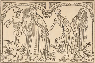 Der Tod nimmt den Bischof und den Edelmann, aus 