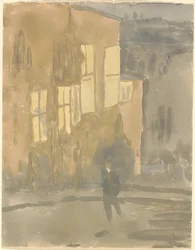 Straße bei Nacht, Meudon