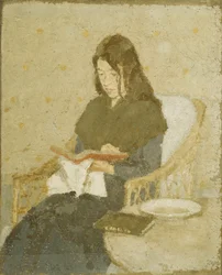Die sitzende Frau