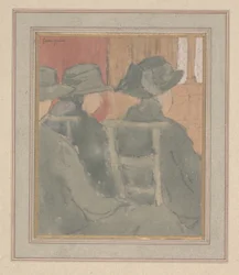 Frau und Waisenkind in der Kirche