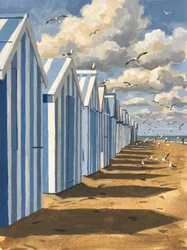 Strandhütten am Meer