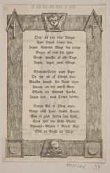 Rahmung mit Engelskopf, Kreuz und Schädel