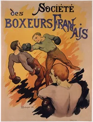 Plakat zur Werbung für die Société des boxeurs français, 1894