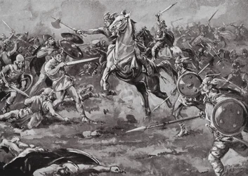 Die Franken helfen bei der Niederlage der Hunnen