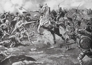 Die Franken helfen bei der Niederlage der Hunnen