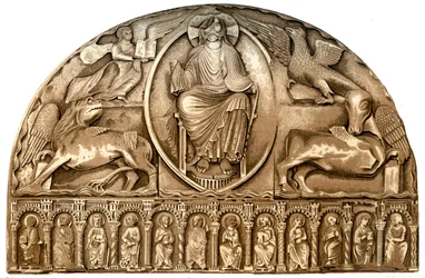 Außendekoration der Kathedrale von Le Mans, Le Mans, Frankreich