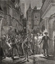 Paris bewacht vom Volk, graviert von Pannemaker-Ligny