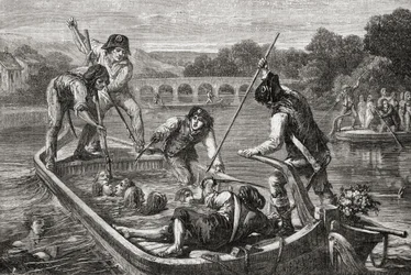 Das Ertrinken in der Loire während der Schreckensherrschaft