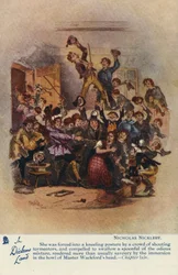 In Dickens Land - Nicholas Nickleby Postkarte, ca. 1905