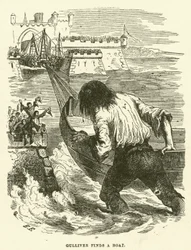 Gulliver findet ein Boot