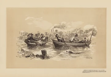 Oxford und Cambridge Bootsrennen, Nr. 2, Auf dem Fluss