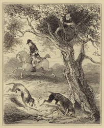 Dick Turpin von Bluthunden gejagt