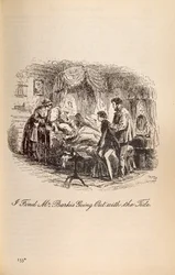 Ich finde Mr. Barkis, der mit der Flut hinausgeht, aus David Copperfield von Charles Dickens