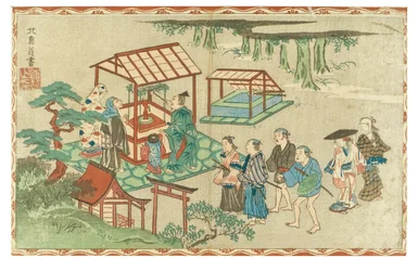 Besuch eines Shinto-Schreins, ca. 1830-1839