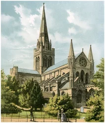 Kathedrale von Chichester, Sussex, ca. 1870