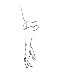 Kontinuierliche Linie Hand