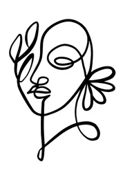 Träumerisches Blumen-Gesicht