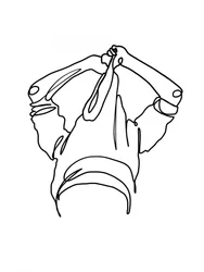 Hoodie-Linienzeichnung