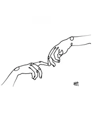 Minimalistische Handberührung