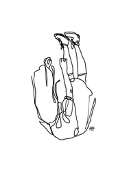 Minimalistische umgekehrte Figur