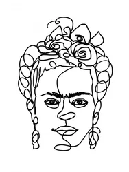 Starke Frau Linienkunst