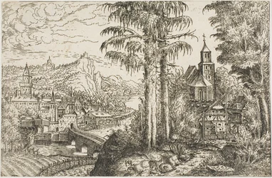 Landschaft mit einer Kirche