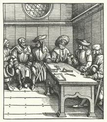 Rat der flämischen Bauern, die gegen die Herrschaft von Erzherzog Maximilian von Österreich rebellieren