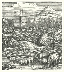 Rückeroberung von Vieh, das flämische Bauern gestohlen haben, die gegen die Herrschaft von Erzherzog Maximilian von Österreich rebellieren