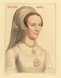 Elizabeth, zweite Frau von Thomas Audley, 1812 (Gravur)