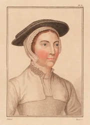 Porträt einer unbekannten Frau vom Hof von König Heinrich VIII