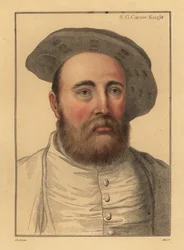 Sir George Carew, englischer Soldat, Admiral unter Heinrich VIII., 1812 (Gravur)