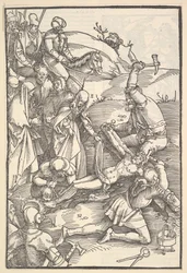 Christus ans Kreuz genagelt, verso: Christus ans Kreuz genagelt, aus Speculum Passionis Dom..., 1507