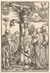 Christus am Kreuz mit der Jungfrau und den Heiligen Longinus, Maria Magdalena und Johannes, 1505