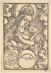Stillende Madonna, aus Enchiridon poeticum, 1515