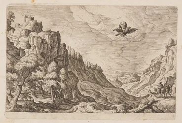 Tafel 13, aus Landschaften mit Szenen aus dem Alten und Neuen Testament und Ovids Metamorphosen