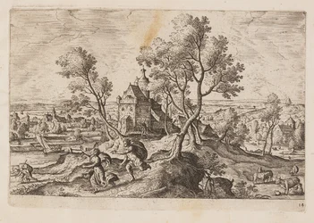 Tafel 14, aus Landschaften mit Szenen aus dem Alten und Neuen Testament und Ovids Metamorphosen