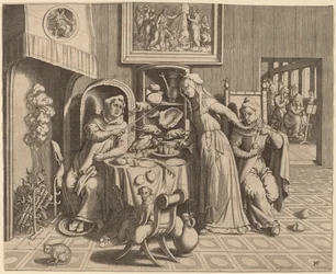 Die verliebte Nonne zwischen dem Abt und dem Mönch