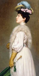 Eine Dame in Weiß