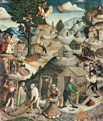 Bergbaulandschaft, 1521 (Detail)