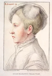 Porträt von Edward VI, graviert von Francesco Bartolozzi, 1796