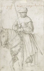 Kaiser Maximilian I in Reisekleidung zu Pferd