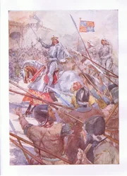 Gott für Harry! England und Sankt Georg! (König Heinrich V), aus Die vollständigen Werke von Shakespeare, veröffentlicht von George Harrap & Co Ltd, 1920er Jahre