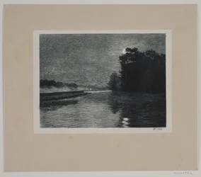 Landschaft. Mondschein
